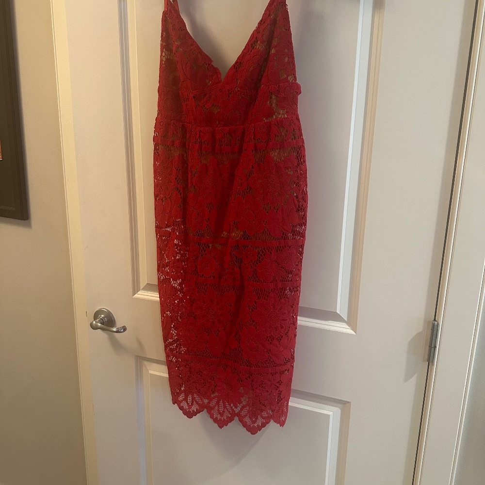 Lovers and Friends Red Lace dress